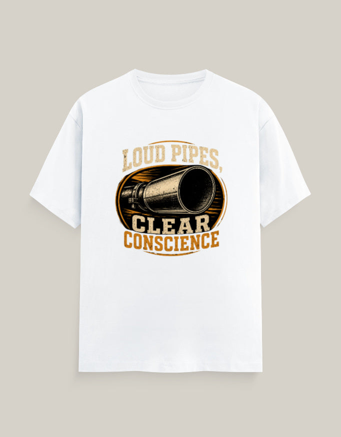 Loud Pipe, Clear Conscience — White — Front