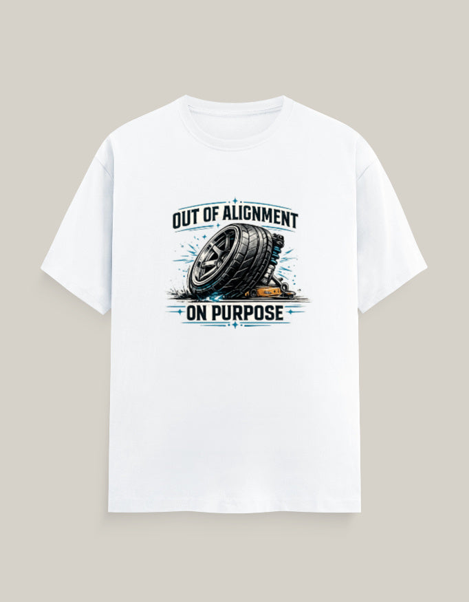 Out Of Alignment, On Purpose — White — Front