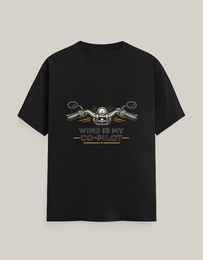 Wind Is My Co-Pilot — Black — Front