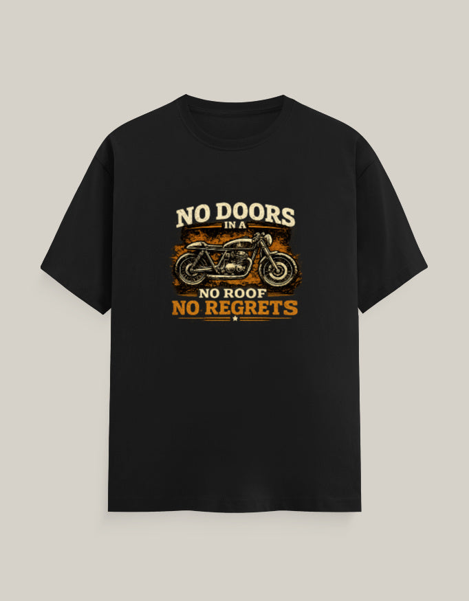 No Doors, No Roof, No Regrets — Black — Front