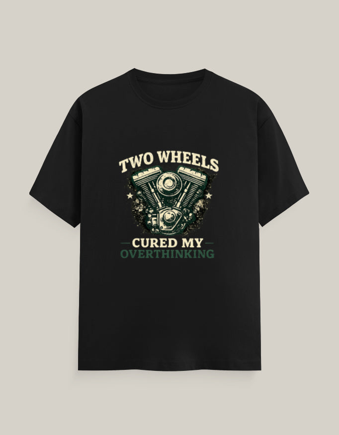 Two Wheels Cured My Overthinking — Black — Front