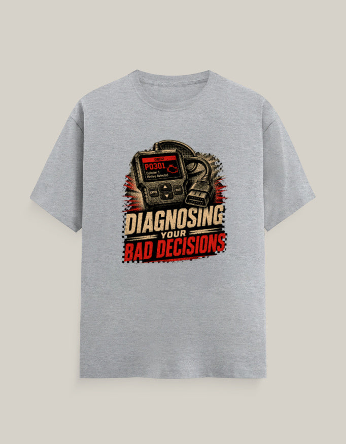 Diagnosing Your Bad Decisions — Grey Melange — Front