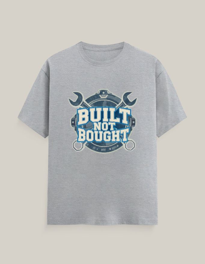 Built Not Bought — Grey Melange — Front