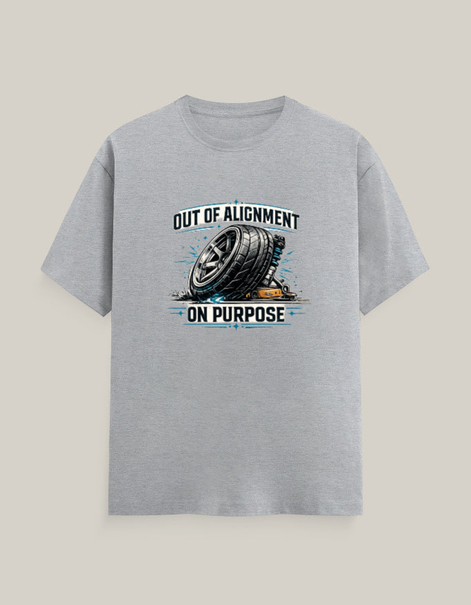 Out Of Alignment, On Purpose — Grey Melange — Front