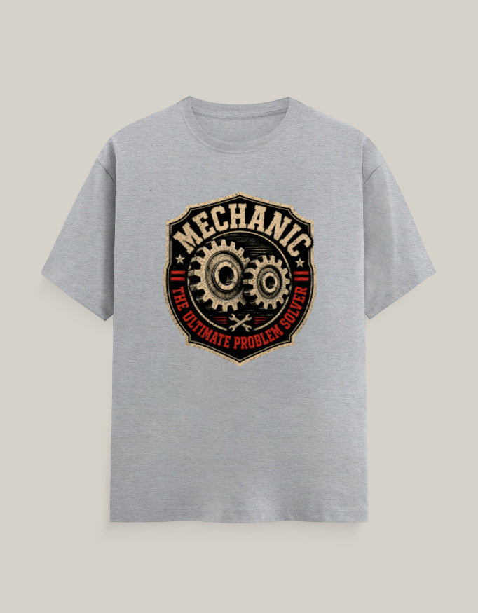 Mechanic: The Ultimate Problem Solver — Grey Melange — Front