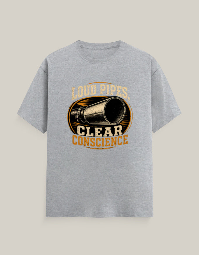 Loud Pipe, Clear Conscience — Grey Melange — Front
