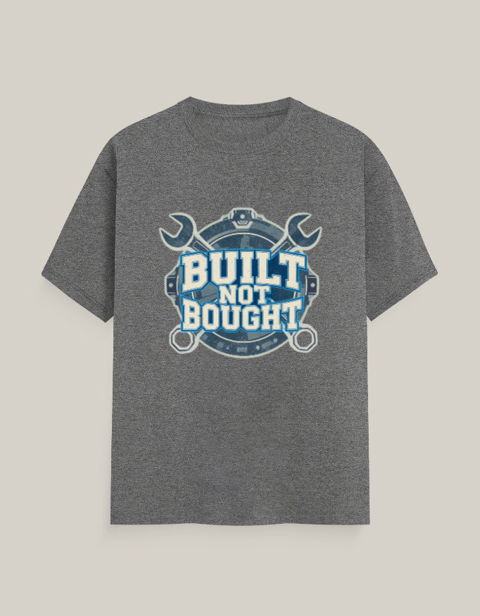 Built Not Bought — Charcoal Melange — Front