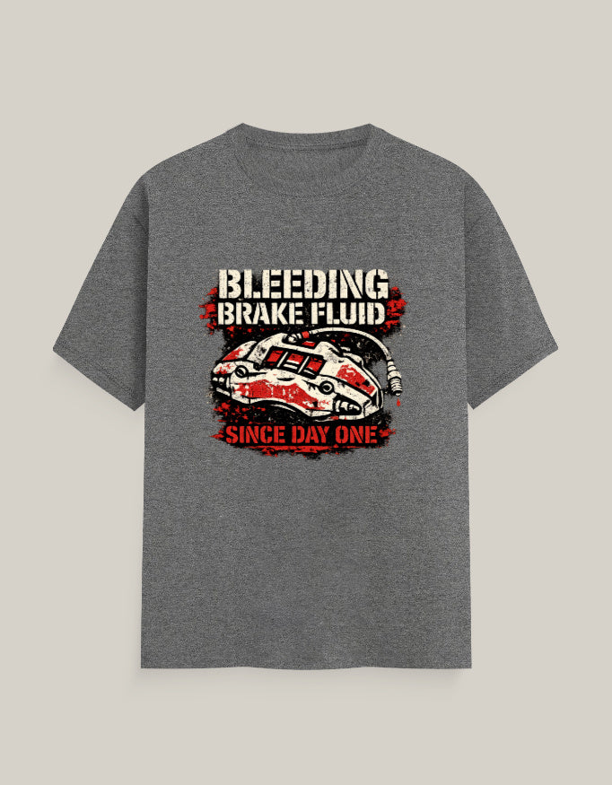 Bleeding Brake Fluid Since Day One — Charcoal Melange — Front