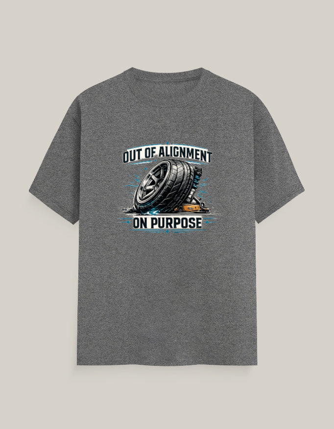 Out Of Alignment, On Purpose — Charcoal Melange — Front