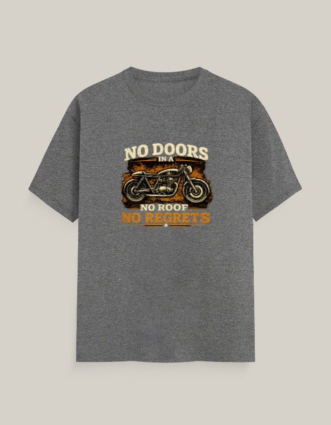 No Doors, No Roof, No Regrets — Charcoal Melange — Front